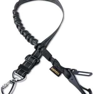 AUBELL Dog Seat Belt for Car,Updated 3-in-1 Adjustable Reflective Bungee Heavy Duty Dog Car Harness Tether with Clip Hook Latch & Buckle,Swivel Zinc Alloy Carabiner,Black : Pet Supplies