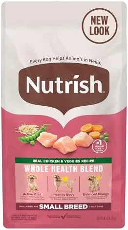 Nutrish Little Bites Small Breed Premium Natural Dry Dog Food, Real Chicken & Veggies Recipe, 6 Pounds (Packaging May Vary), (Rachael Ray Nutrish)