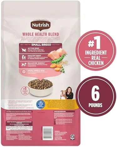 Nutrish Little Bites Small Breed Premium Natural Dry Dog Food, Real Chicken & Veggies Recipe, 6 Pounds (Packaging May Vary), (Rachael Ray Nutrish) - Image 3