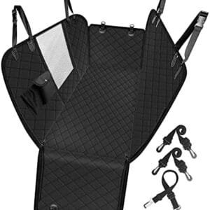 Femuar Dog Car Seat Cover with Storage Pockets Mesh Visual Window, Waterproof Nonslip , Heavy Duty Scratchproof Pet Dog Back Seat Cover Hammock for Cars Trucks and SUVs : Pet Supplies