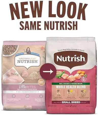 Nutrish Little Bites Small Breed Premium Natural Dry Dog Food, Real Chicken & Veggies Recipe, 6 Pounds (Packaging May Vary), (Rachael Ray Nutrish) - Image 2