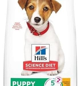 Hill's Science Diet Puppy, Puppy Premium Nutrition, Small Kibble, Dry Dog Food, Chicken & Brown Rice, 4.5 lb Bag : Pet Supplies