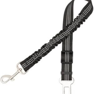 Aerkersun Dog Seat Belt for Car - Adjustable Dog Car Safety Harness, Elastic Cushioning Seatbelt Leash, Reinforced Metal Buckle Anti-Tangle Design, for Small and Medium Pets (Black) : Pet Supplies