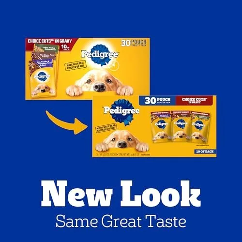 Pedigree Choice Cuts in Gravy Adult Soft Wet Dog Food 30-Count Variety Pack, 3.5 oz. Pouches - Image 2