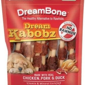 DreamBone Dream Kabobz, Rawhide Free Dog Chew Sticks Made Made with Real Chicken and Vegetables, 18 Count : Pet Supplies