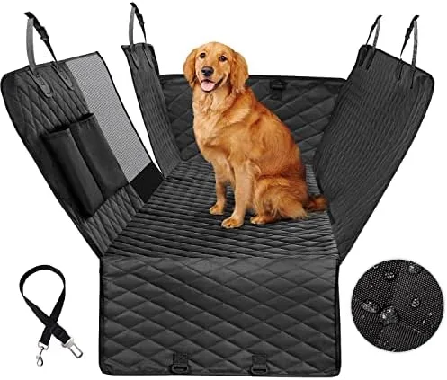 Vailge Dog Seat Cover for Back Seat, 100% Waterproof with Mesh Window, Scratch Prevent Anti-slip Dog Car Hammock, Standard : Pet Supplies