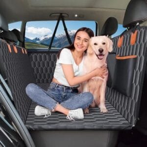 Chumajor Back Seat Extender for Dogs-Supports 400lb,Waterproof Dog Car Seat Cover Hard Bottom-Detachable,600D Heavy Duty Scratch Proof Nonslip Soft,Dog Hammock for Car,SUVs : Pet Supplies