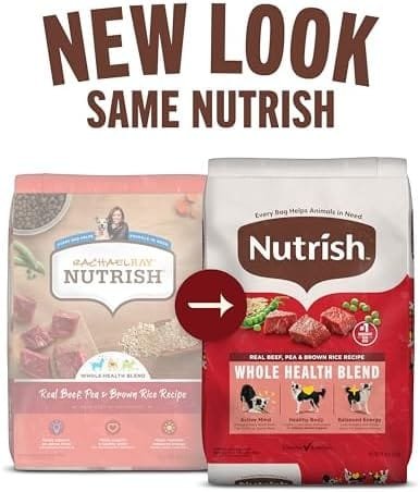 Nutrish Dry Dog Food, Real Beef, Pea & Brown Rice Recipe Whole Health Blend for Adult Dogs, 40 lb. Bag, Packaging May Vary (Rachael Ray) - Image 2