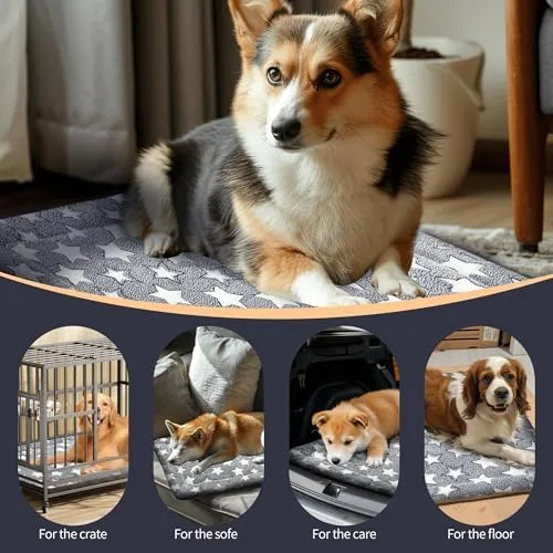 Dog Bed Mat – Soft & Comfortable Dog Kennel Pad for Crate – Durable Crate Bed & Mat for Dogs & Cats – Ideal for Crate, Kennel, and Home Use : Pet Supplies - Image 4