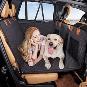 YJGF Back Seat Extender,Dog Seat Cover for Back Seat,Hard Bottom Car Seat Cover for Dogs,Dog Hammock for Car,Back Seat Pet Cover for Dogs(Black) : Pet Supplies