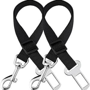SunGrow Dog Seat Belt for Car, Adjustable Nylon Pet Seatbelt, Supports All Cars, Dog Car Leash Seat Belt, Seatbelt for Dogs, Cats & Ferrets Travel Harness : Pet Supplies