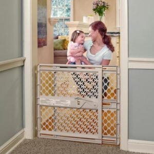 Toddleroo by North States - Supergate Ergo Baby Gate: Plastic Baby Gate for Stairs & Doorways - Adjustable Indoor Safety Gate - Made in USA - 26 to 42 Inches Wide - 26 Inches Tall - Sand : Baby