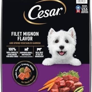 Cesar Small Breed Dry Dog Food Filet Mignon Flavor and Spring Vegetables Garnish, 12 lb. Bag : Pet Supplies