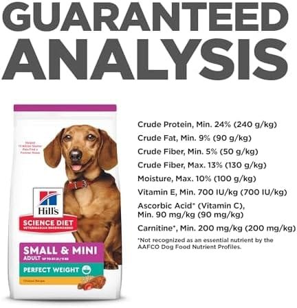 Hill's Science Diet Perfect Weight, Adult 1-6, Small & Mini Breeds Weight Management Support, Dry Dog Food, Chicken Recipe, 4 lb Bag - Image 6