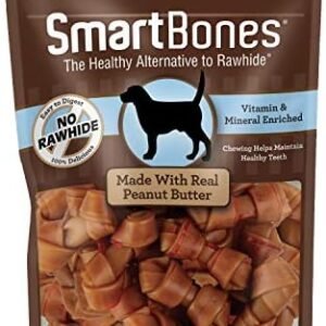 SmartBones Mini Bones With Real Peanut Butter 56 Count, Rawhide-Free Chews For Dogs : Pet Supplies