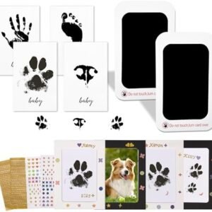 TXRRURE Paw Print Kit for Dogs & Cats: Clean Touch Ink Pad for Paw Prints, Mess-Free Puppy & Pet Paw Print Impression Kit – Inkless Hand/Footprint Kit for Baby – DIY Memorial Gift for Dog Lover : Baby