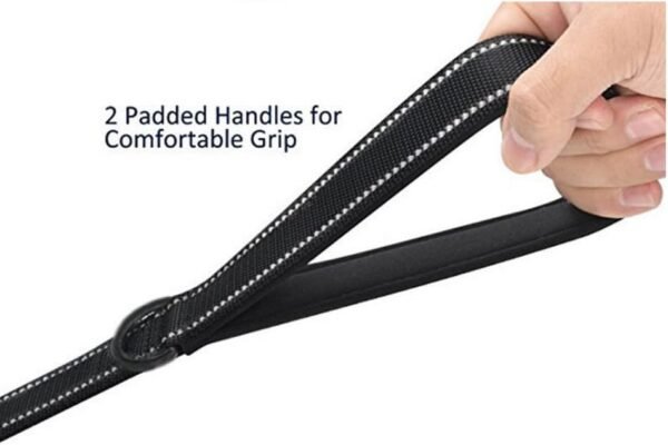 Heavy Duty Dog Leash - 2 Handles by Padded Traffic Handle for Extra Control, 6foot Long - Perfect for Medium to Large Dogs (6 ft, Black) : JEWOSTER : Pet Supplies - Image 5