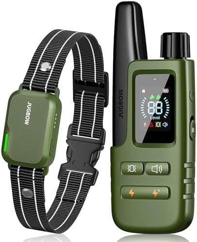 Jugbow Dog Shock Collar - 4200FT Dog Training Collar with Remote Innovative IPX7 Waterproof with 4 Training Modes, Rechargeable E-Collar for All Breeds : Pet Supplies