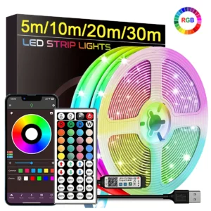 RGB Led Strip Lights 5m 10m 20m 30m Led Room Light with APP Control Flexible Ribbon Luces Led Tape for Room Bedroom Decoration - AliExpress 39